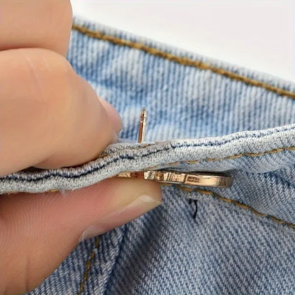 2 Set Cute Cat Jean Button