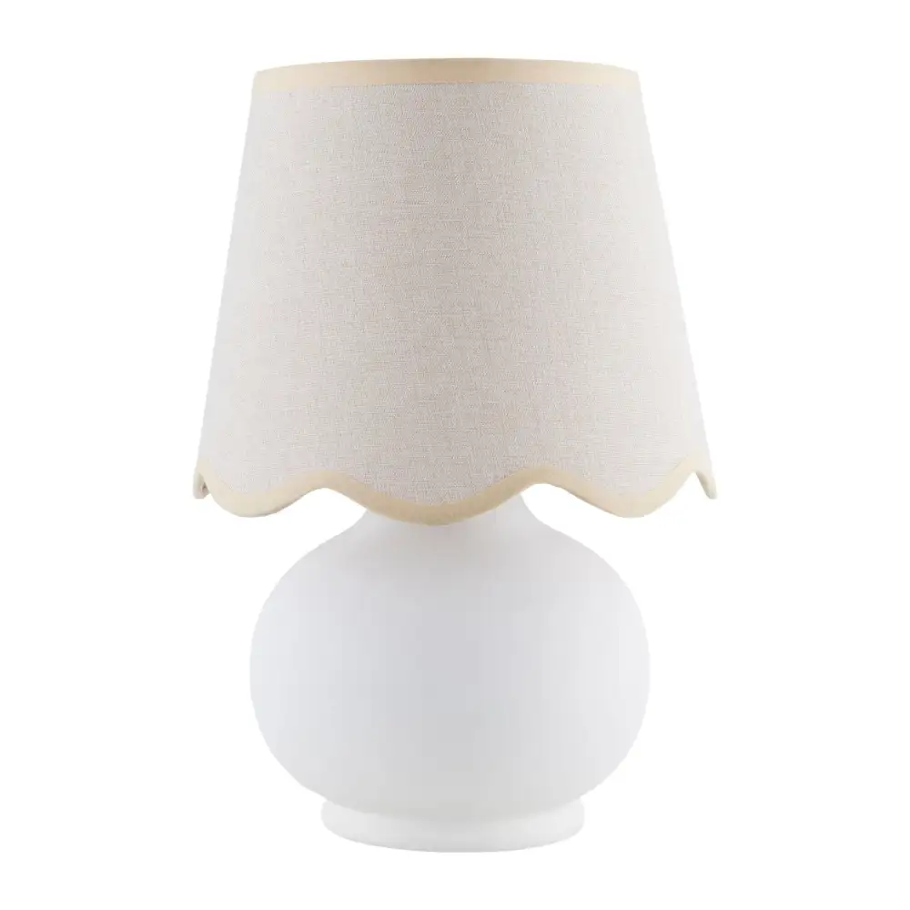 Glazed Ceramic Raffia Table Lamp