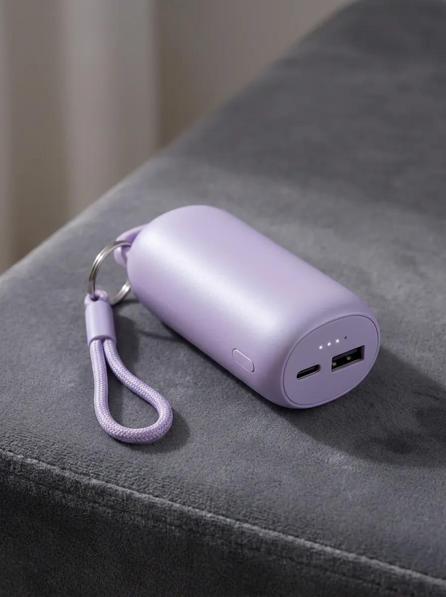 Lavender Keychain Portable Power Bank