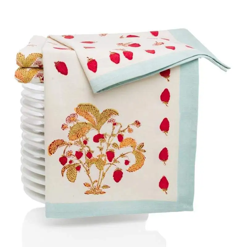Wild Strawberry Tea Towel Set
