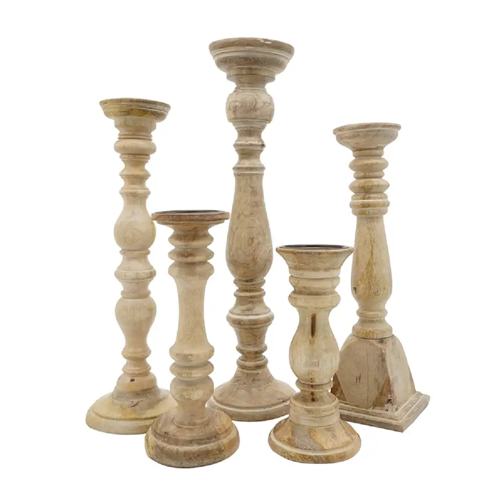 Wooden Candle Holders