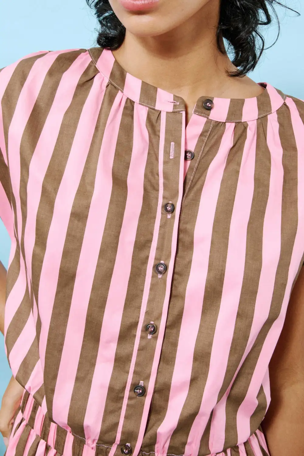 Striped Button Front Shirt