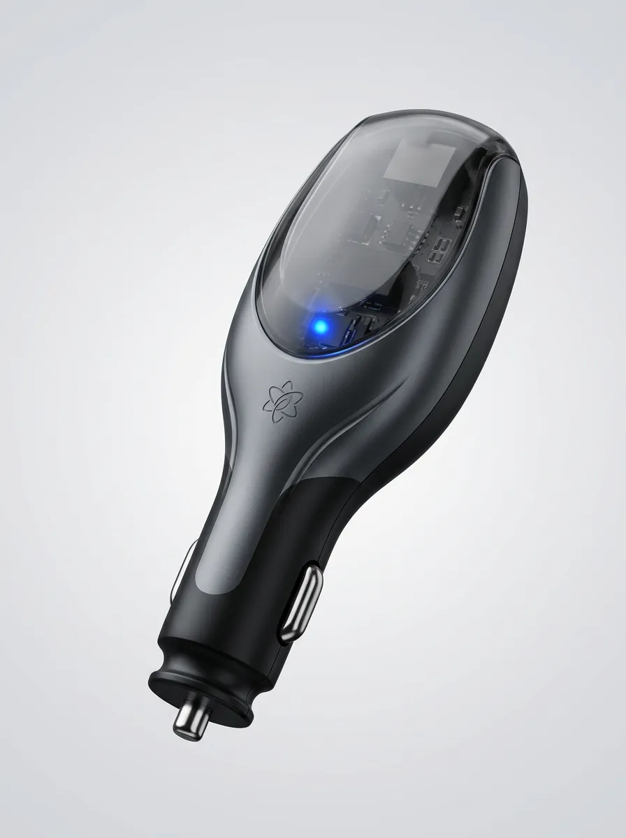 Transparent-Shell LED Indicator Plug-In Car Fuel Saver