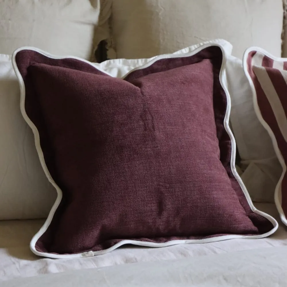 Layered Scalloped-Edge Accent Cushion