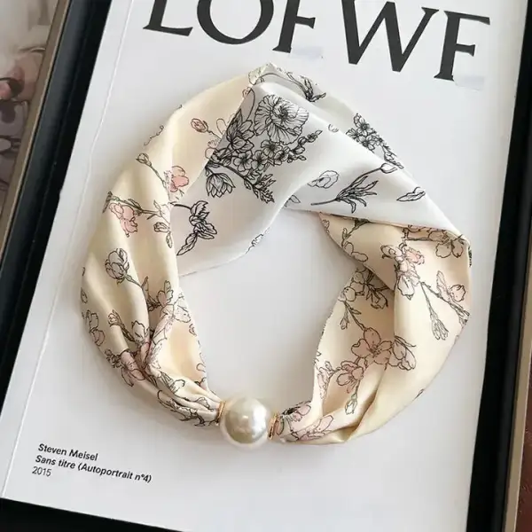 Pearl Silk Statement Necklace