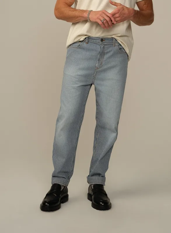 Striped Denim Jeans Steel Railroad
