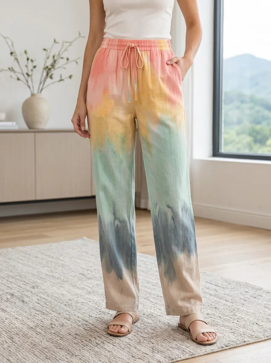 Women's Summer Casual Tie-Dye Gradient Printed Pants