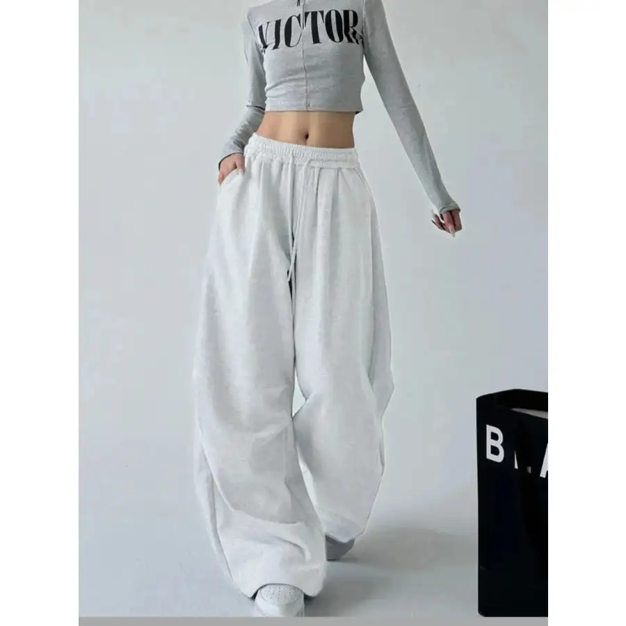 Oversized Wide Leg Drawstring Pants