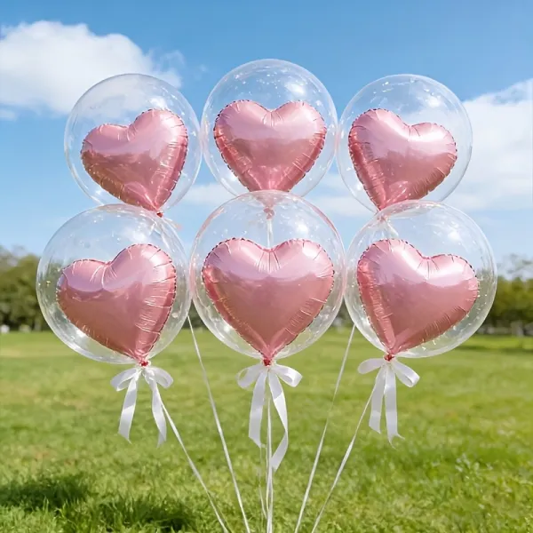 Romantic Double Heart Balloon Set