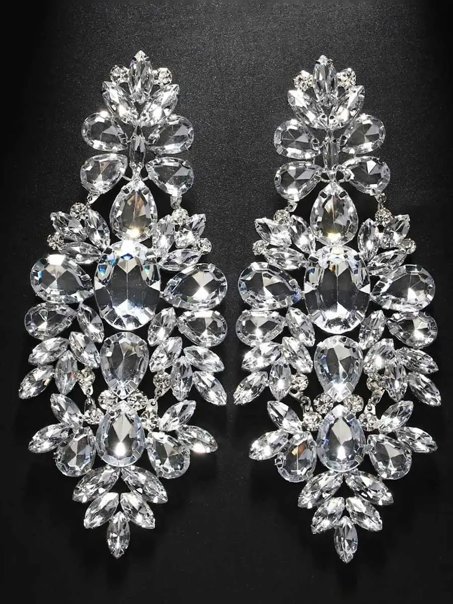Vanessa Oversize Crystal Drop Earrings