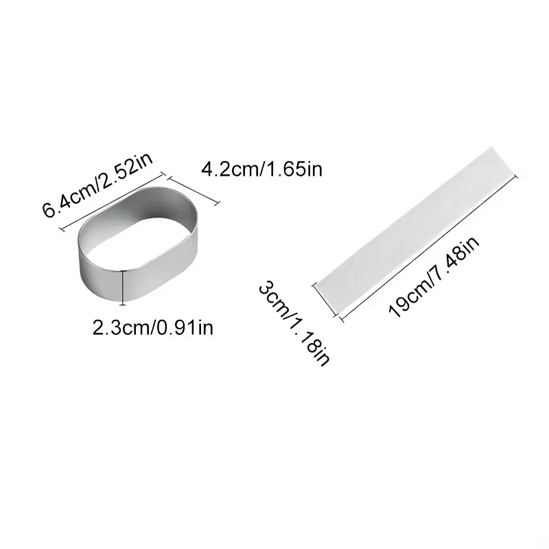 5Pcs Oval Dessert Baking Molds