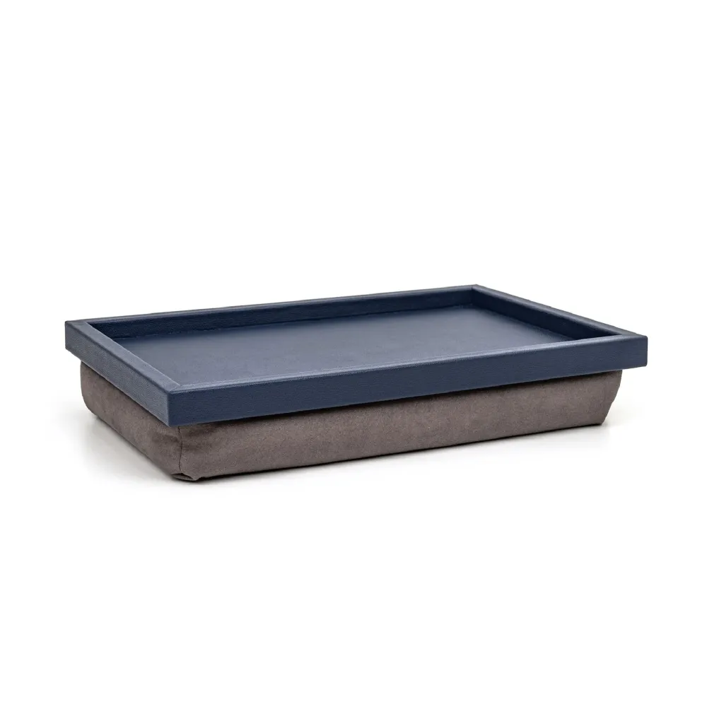 Navy Leather Bed Tray