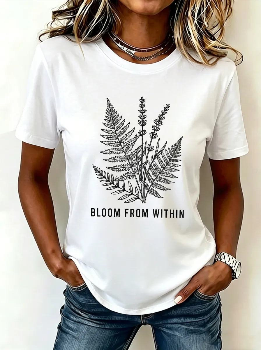 Bloom From Within Fern Botanical T-Shirt