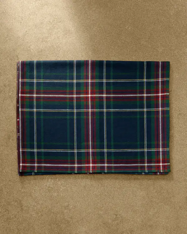 Plaid Linen Tablecloth