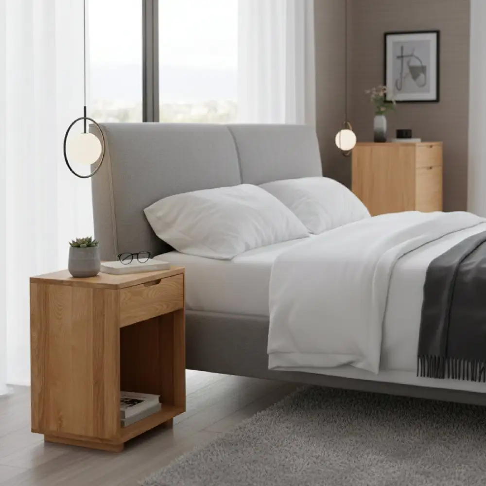 Classic Solid Wood Drawer Nightstand