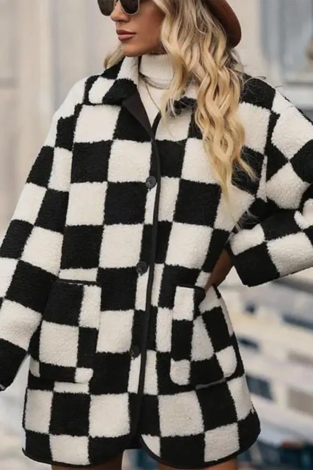 Collared Fleece Pocketed Jacket
