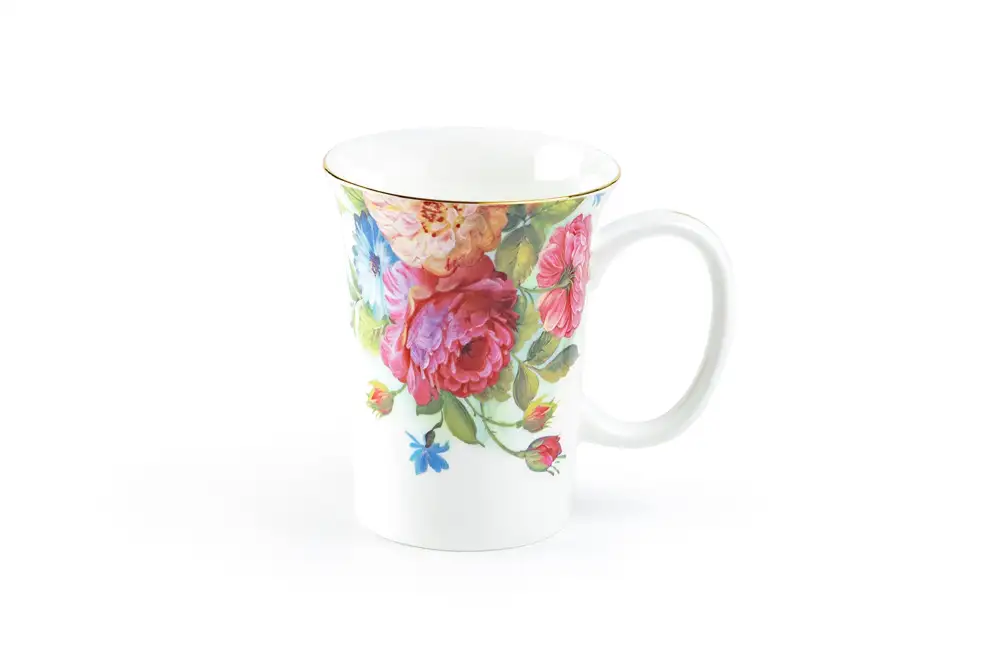 Rose Butterflies Bone China Mug
