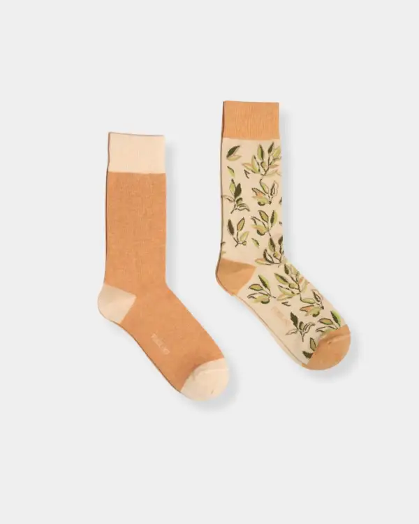 Garden Motif Pima Socks