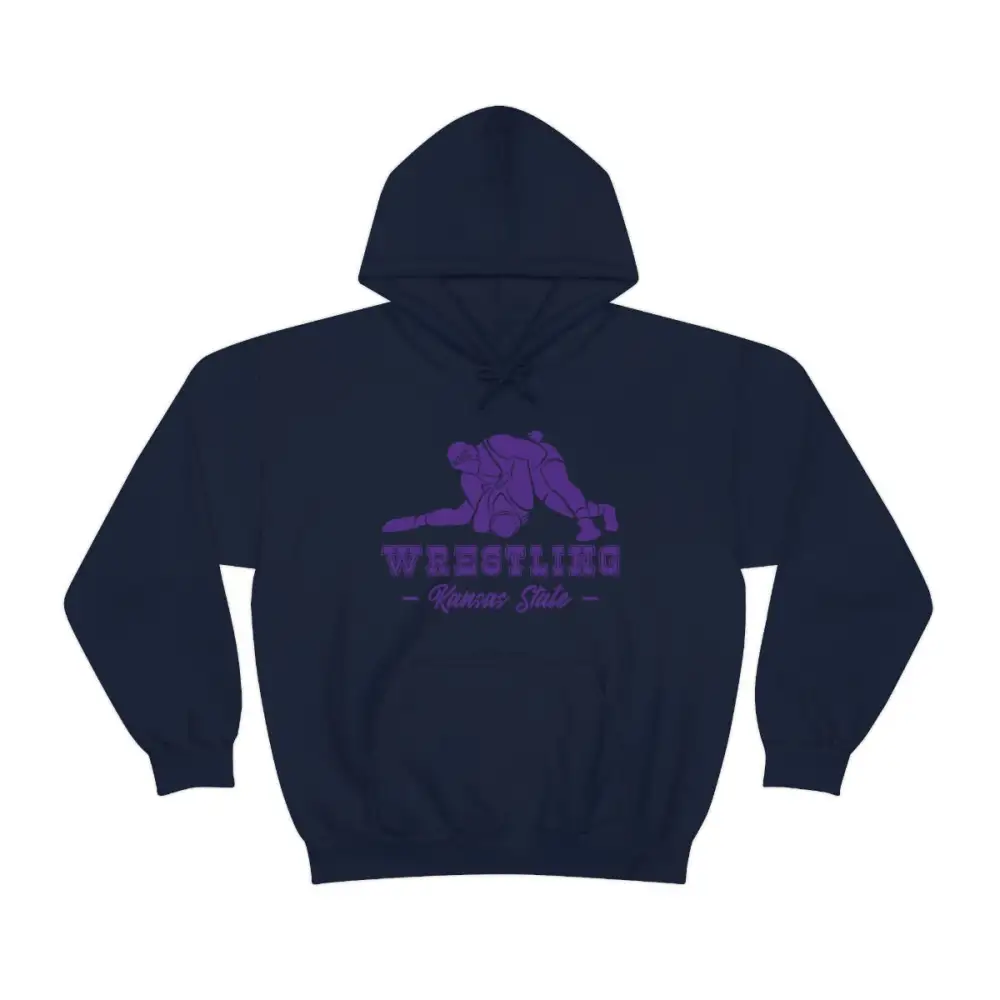 Layering Classic Print Wrestling Graphic Pullover Hoodie