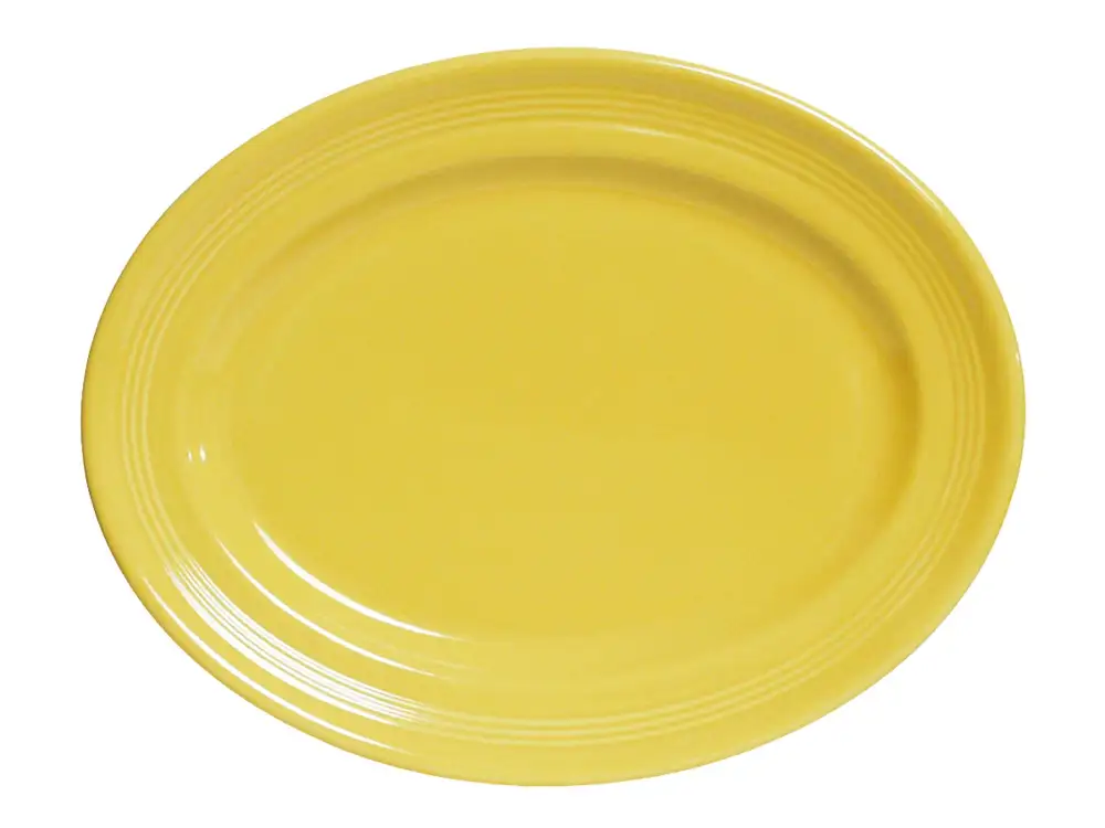 Concentric Pattern Oval Platter