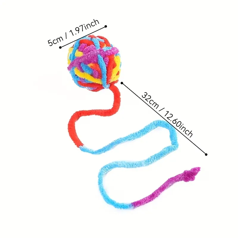 3 Pack Yarn Ball String Cat Toy