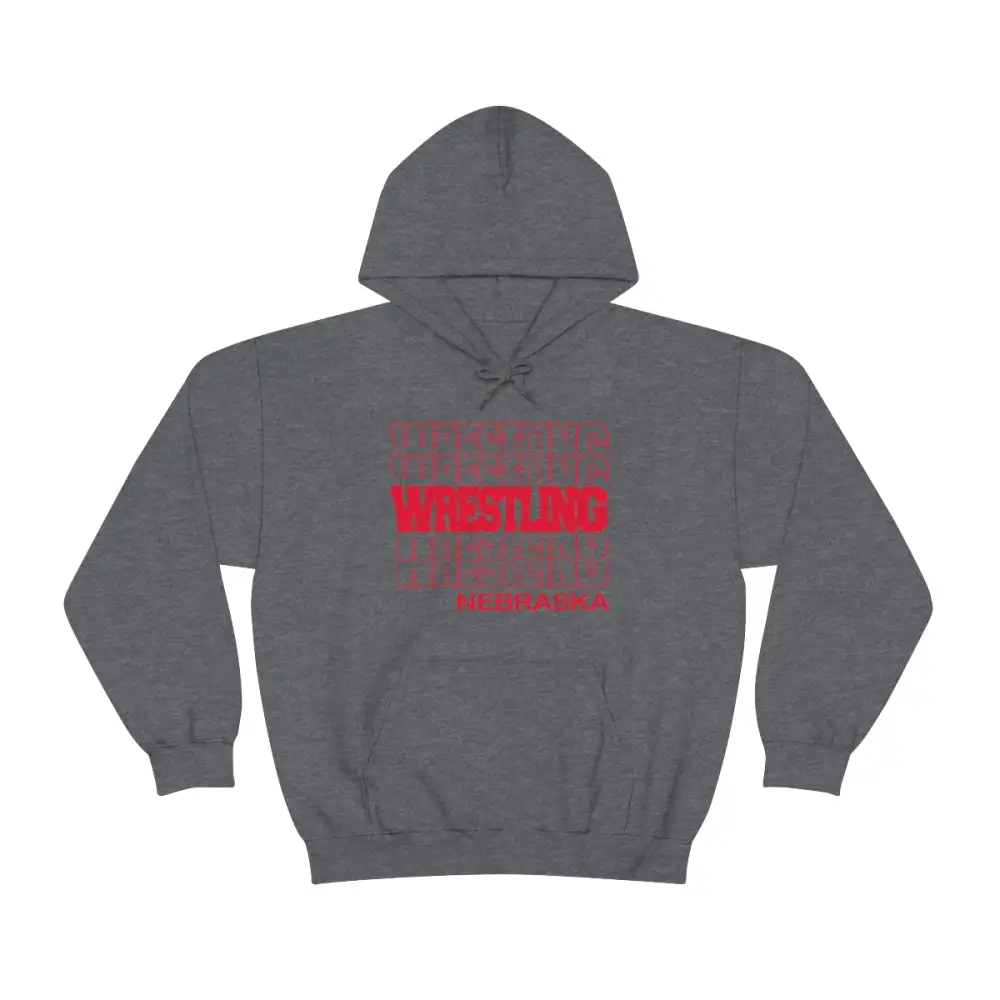 Modern Stacked Wrestling Graphic Pullover Hoodie