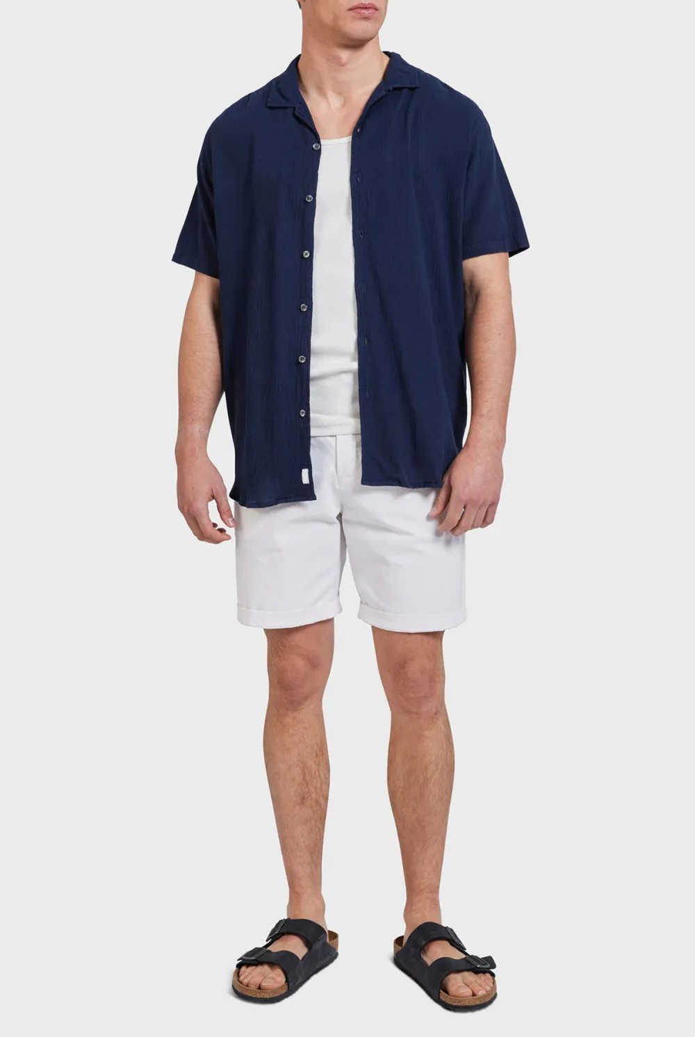 Casual Short Sleeve Shirt- Peach