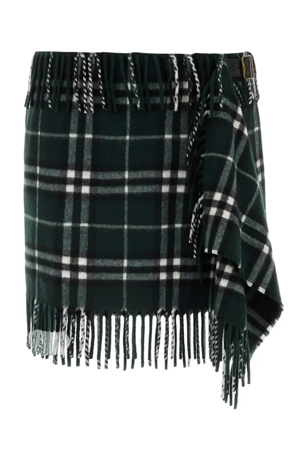 Classic Mini Embroidered Wool-Blend Skirt
