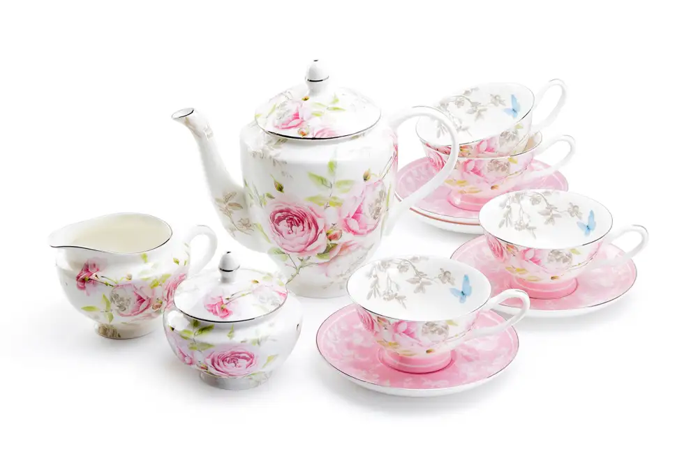 Rose Bone China Tea Set