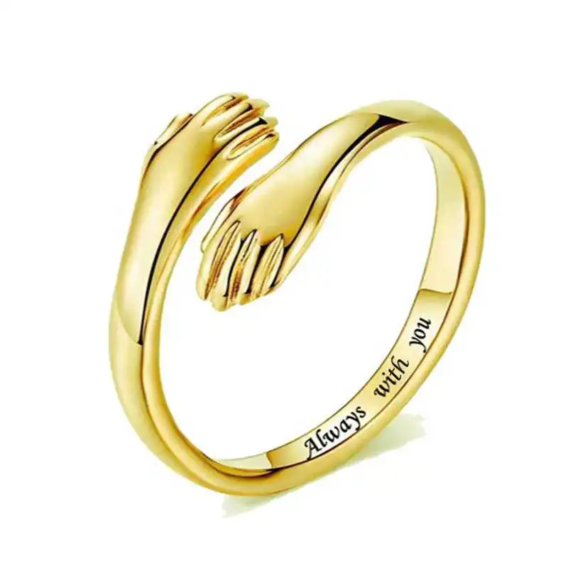 Women's Engraved Adjustable Hug Rings