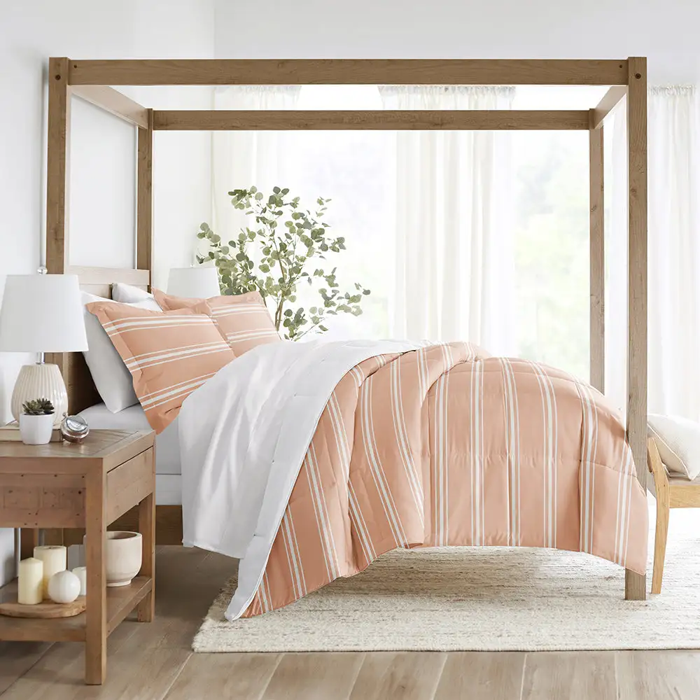 Soft Stripe Reversible Down Alternative Comforter Set