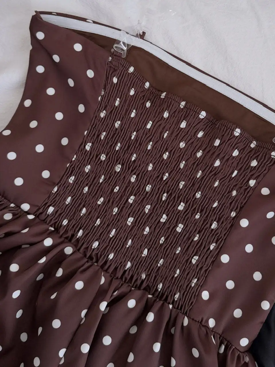 Polka Strapless Party Evening Gown