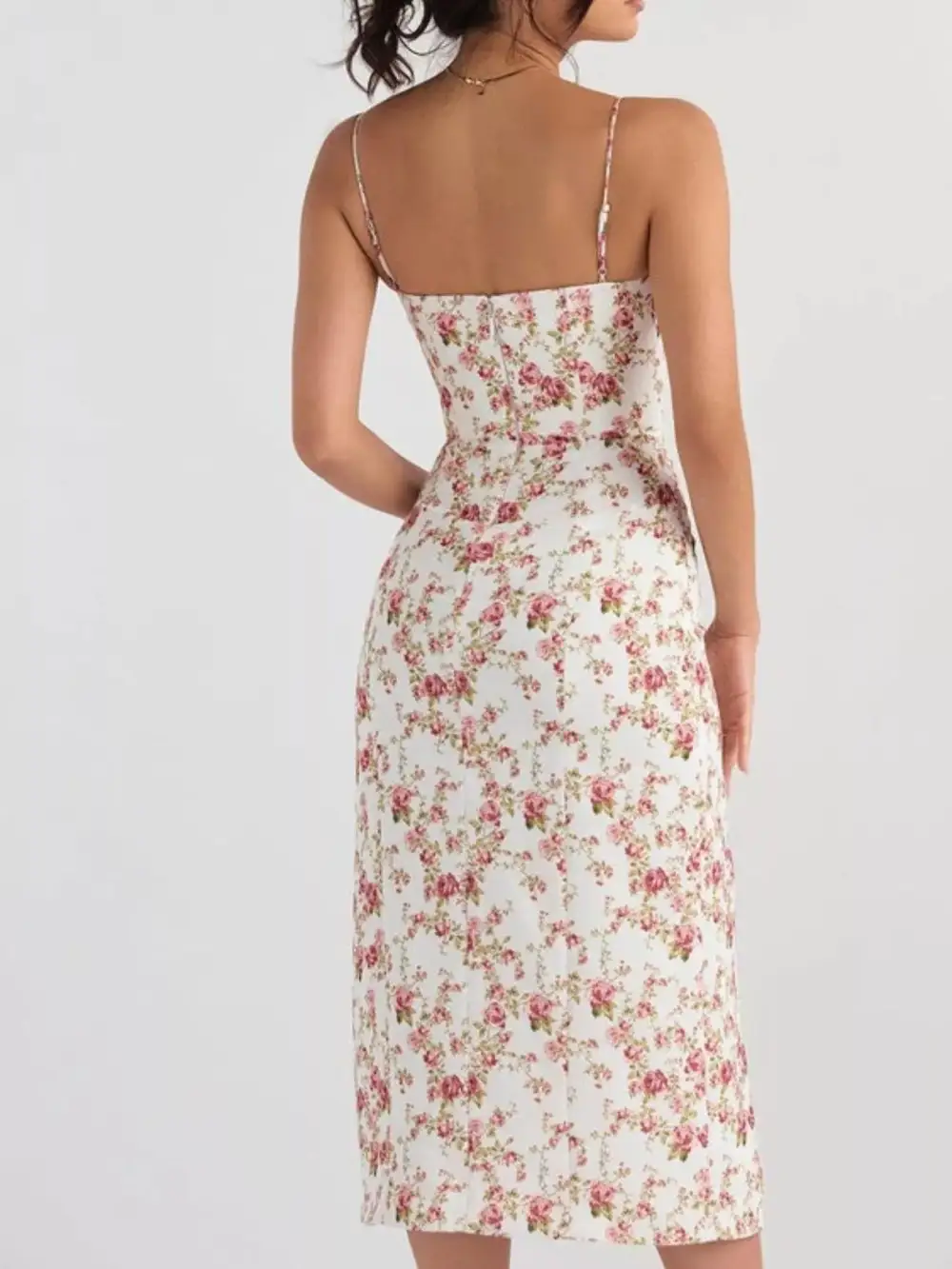 Lace Floral Midi Dress