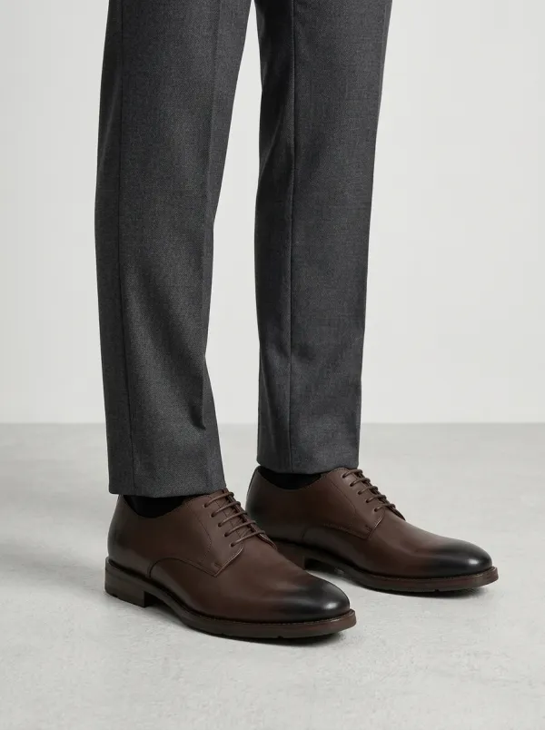 Men's Business Formal Burnished Leather Oxford Shoes