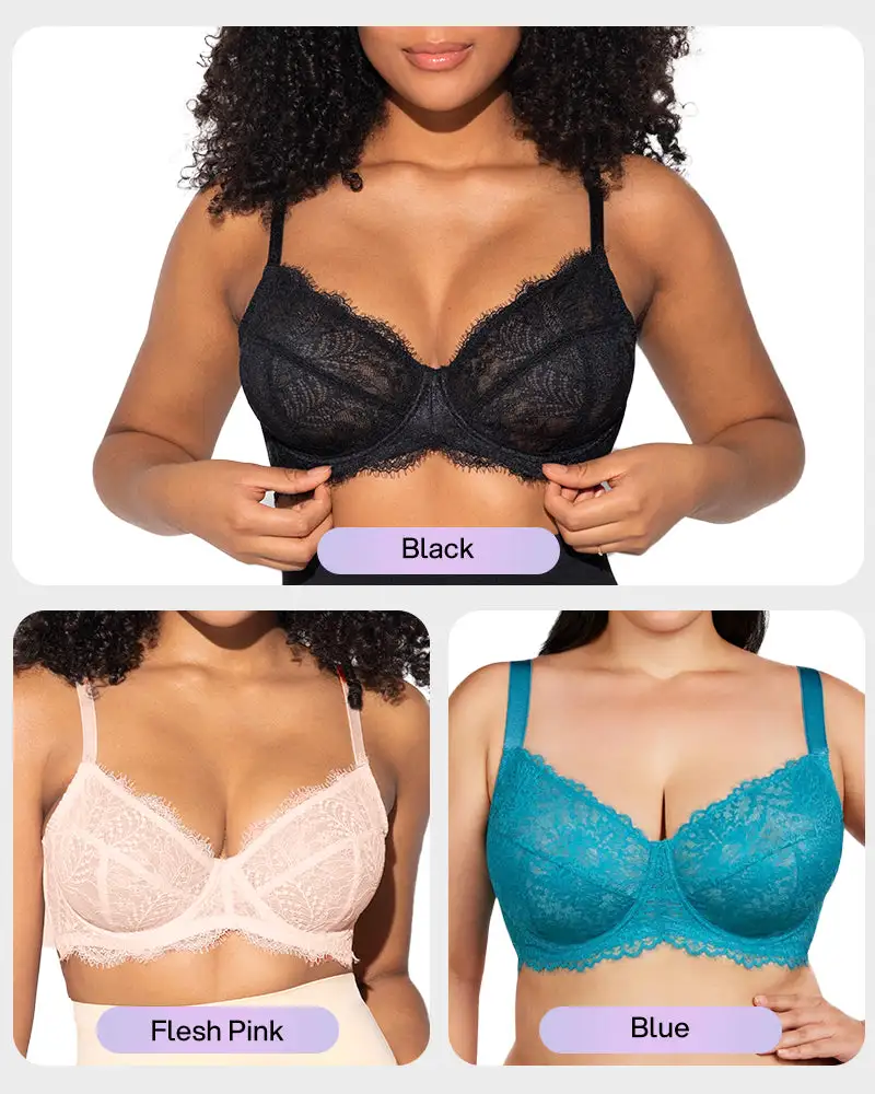 Ultra-Light Lace Underwire Push-Up Bra