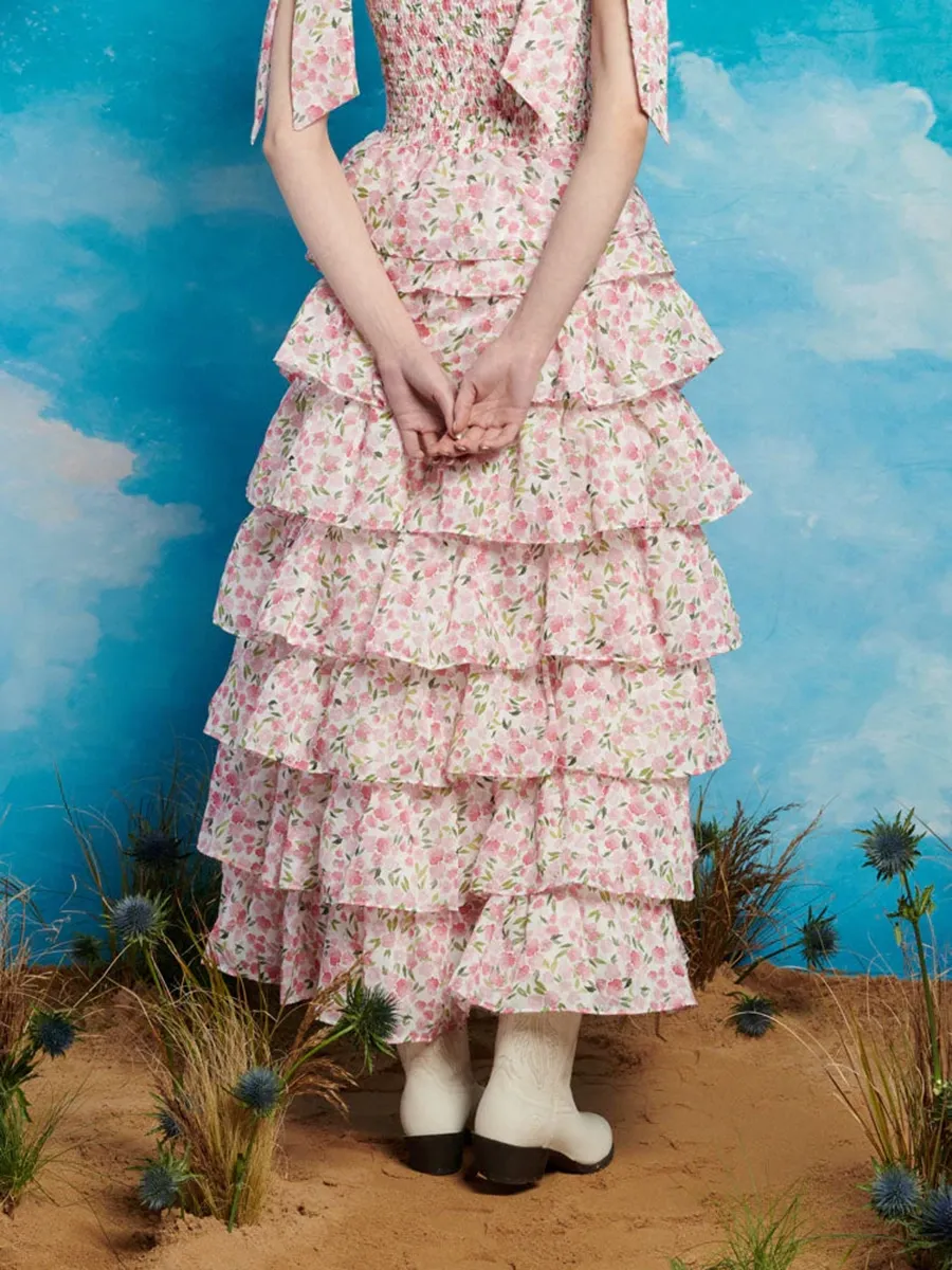 Tiered Midi Skirt