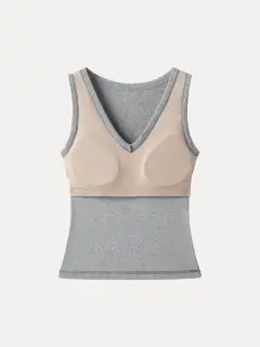 Stretchy V-Neck Cotton Bra Tank