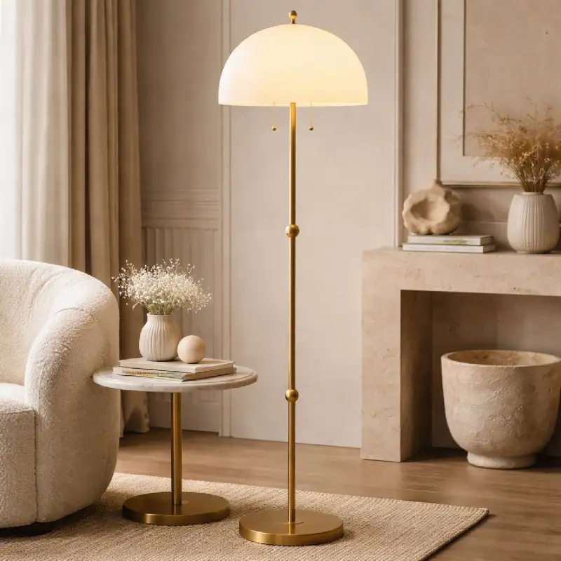 Glass-Dome Glass Dome Floor Lamp