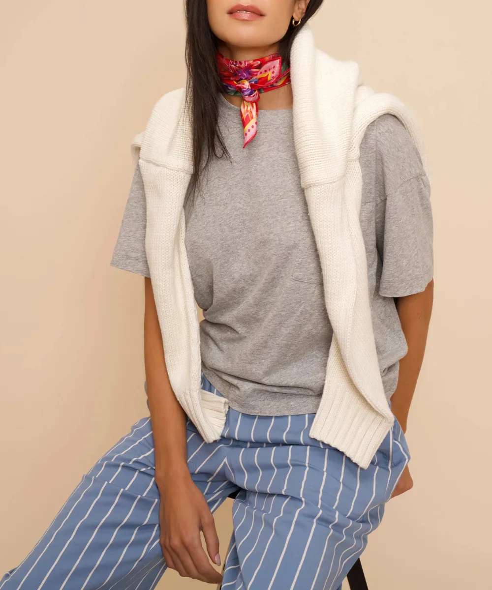 Floral Casual Style Silk Bandana