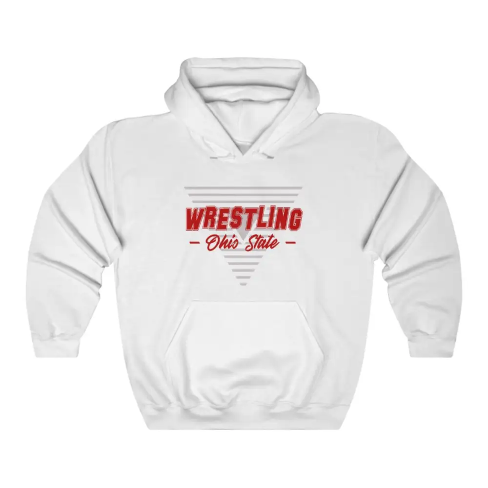 Relaxed Triangle Emblem Wrestling Graphic Pullover Hoodie