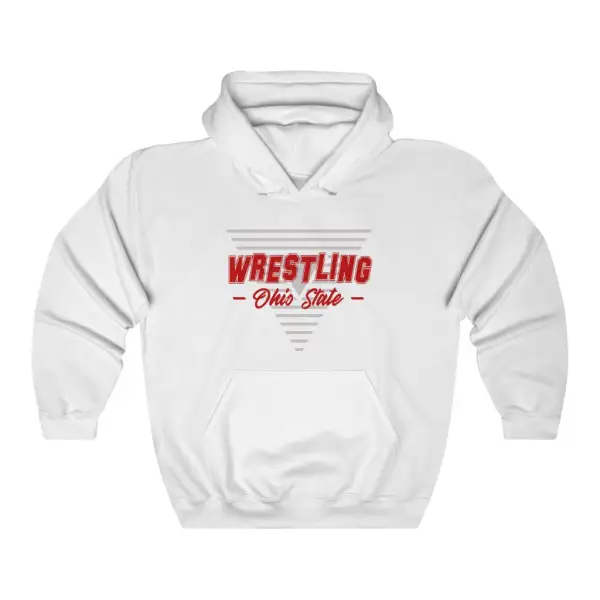 Relaxed Triangle Emblem Wrestling Graphic Pullover Hoodie