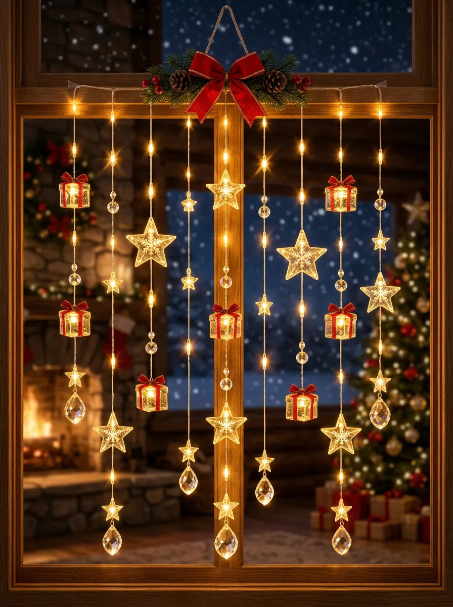 Star Gift Box Christmas LED String Lights