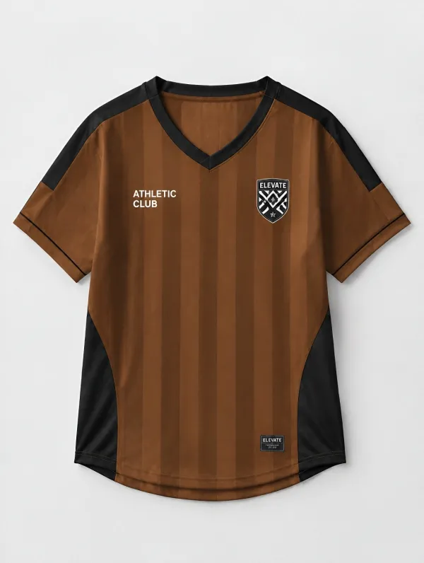 Unisex Athletic Club Elevate Logo Striped Printed Soccer Jersey
