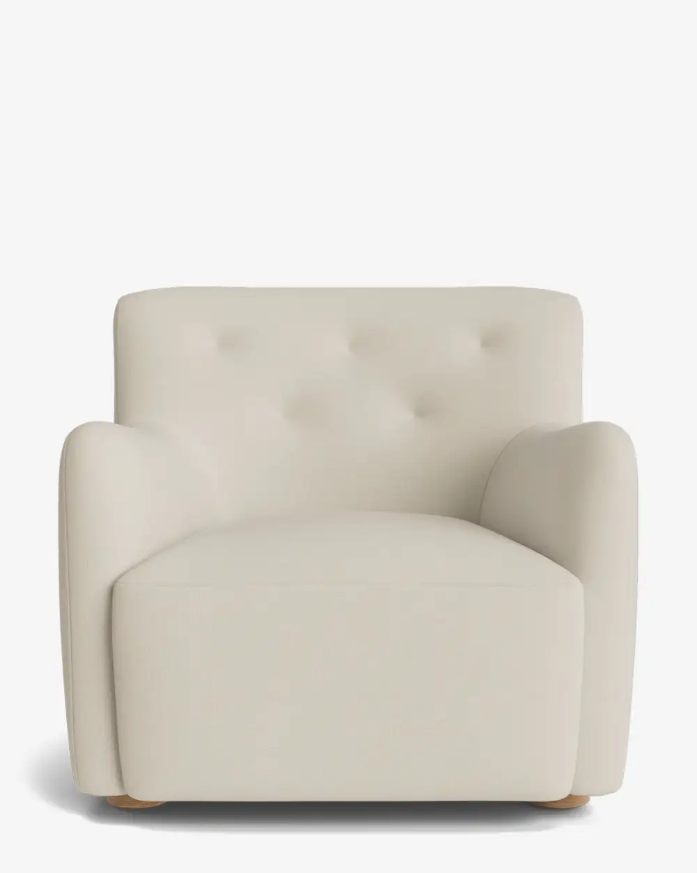 Tufted Oak Lounge Chair
