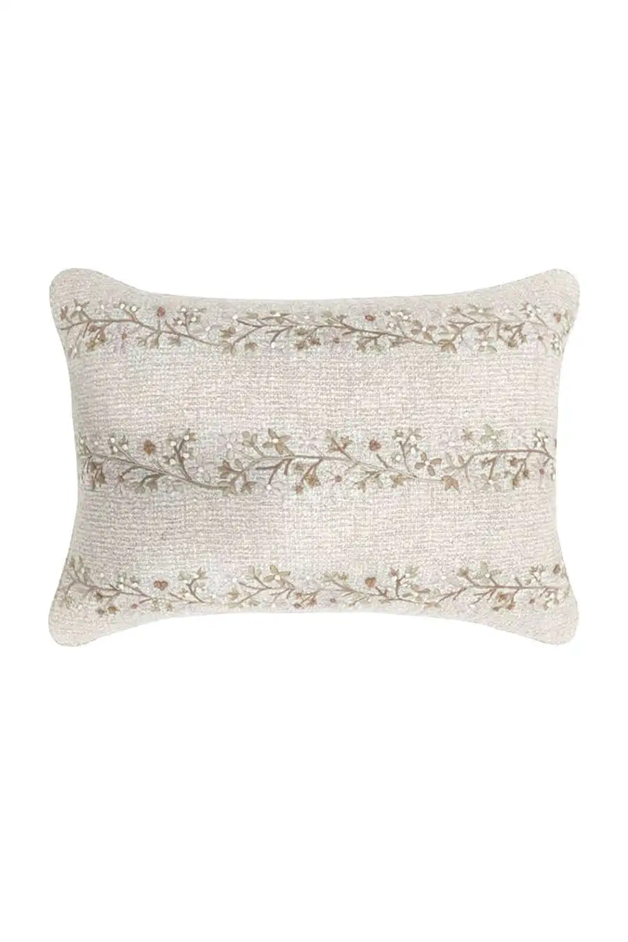 Embroidered Paisley Cotton Decorative Cushion Cover