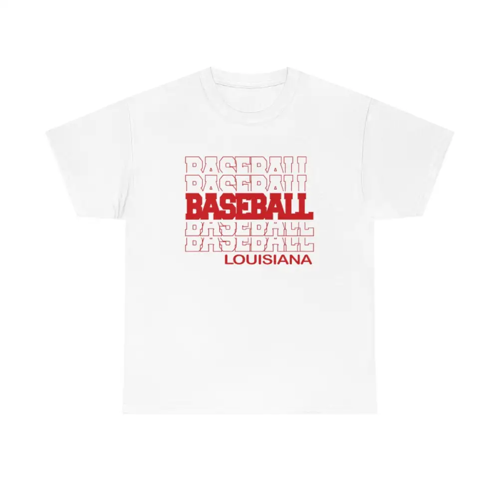Baseball Louisiana in Modern Stacked Lettering
