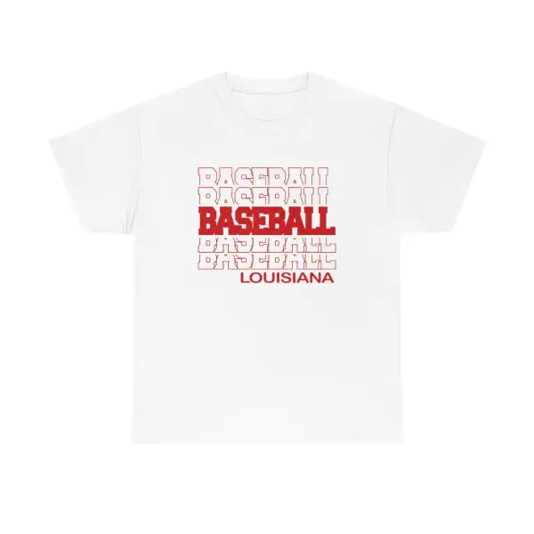 Baseball Louisiana in Modern Stacked Lettering