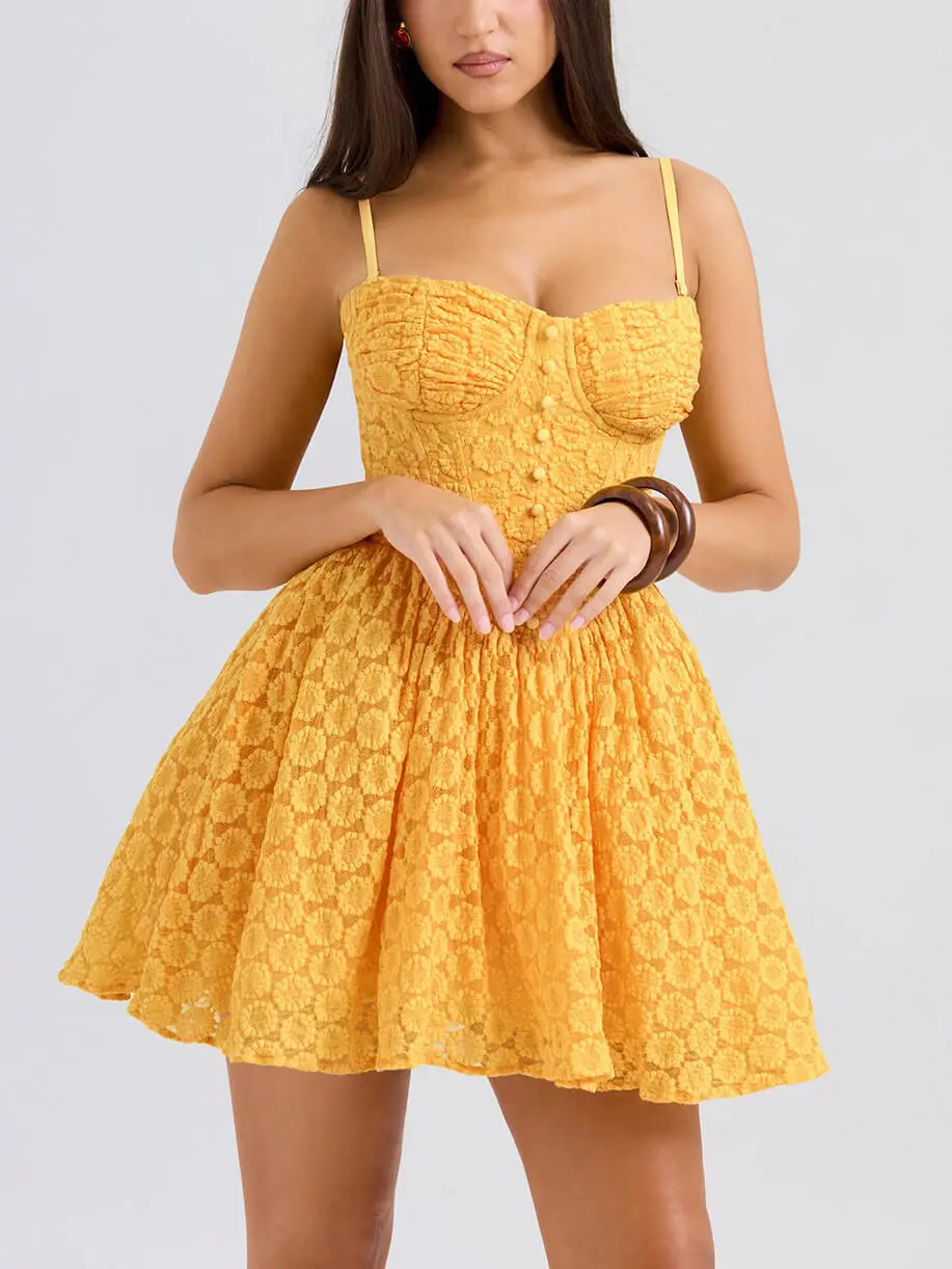 Vintage Lace Strap Sexy Mini Dress
