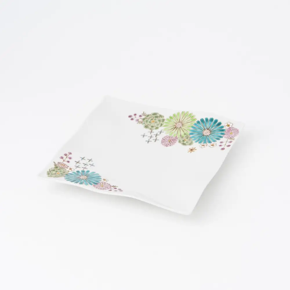 Floral Square Side Plate
