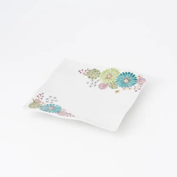 Floral Square Side Plate